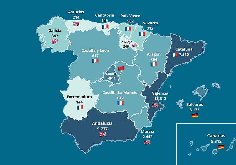 Dónde compran vivienda los extranjeros en España
