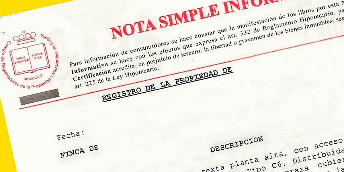 Nota Simple in Spain